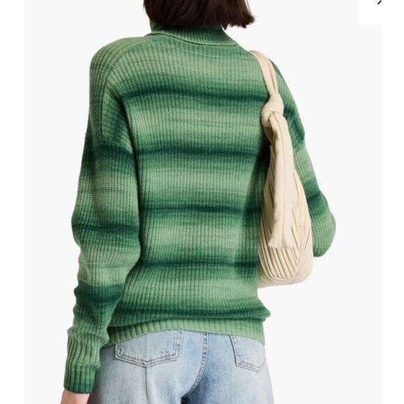 Autumn Cashmere & Wool Turtleneck Sweater ltalian Yarn Green Womens XS MSRP $420 - Picture 2 of 9